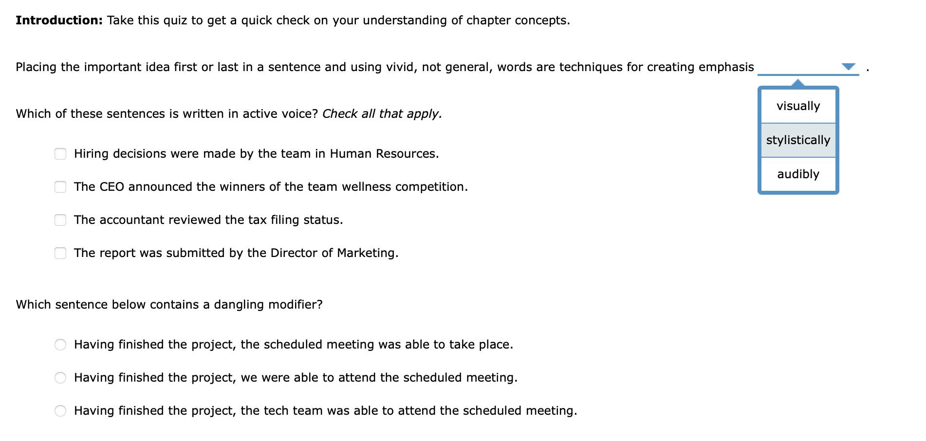 Solved Placing The Important Idea First Or Last In A Chegg