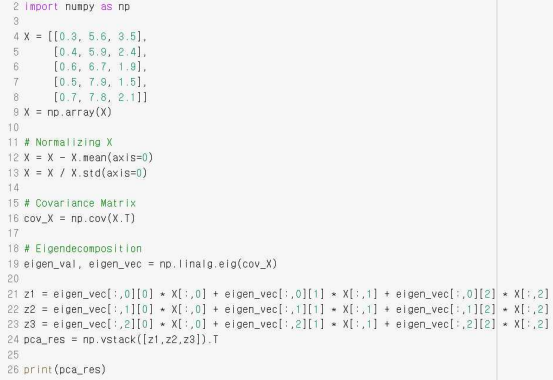 Solved The Following Code Is A Code That Implements Pca 