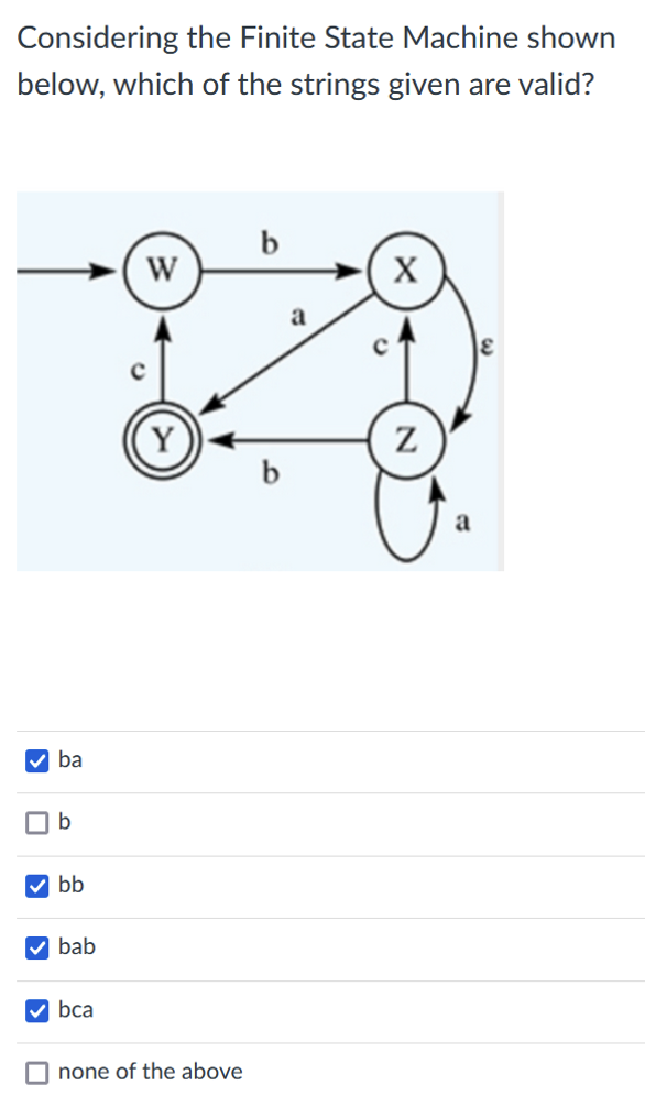 Solved Considering The Finite State Machine Shown Below, | Chegg.com