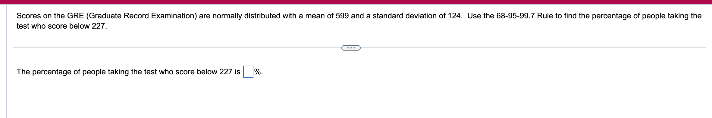 Solved test who score below 227. The percentage of people | Chegg.com