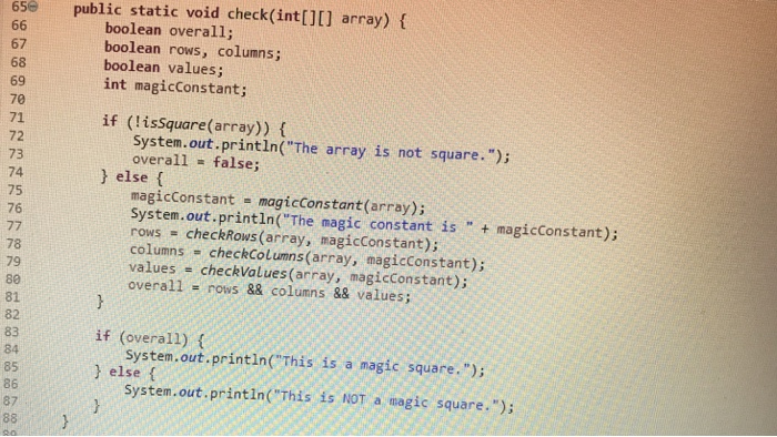 Solved Magic Squares The problem is to write a Java program | Chegg.com