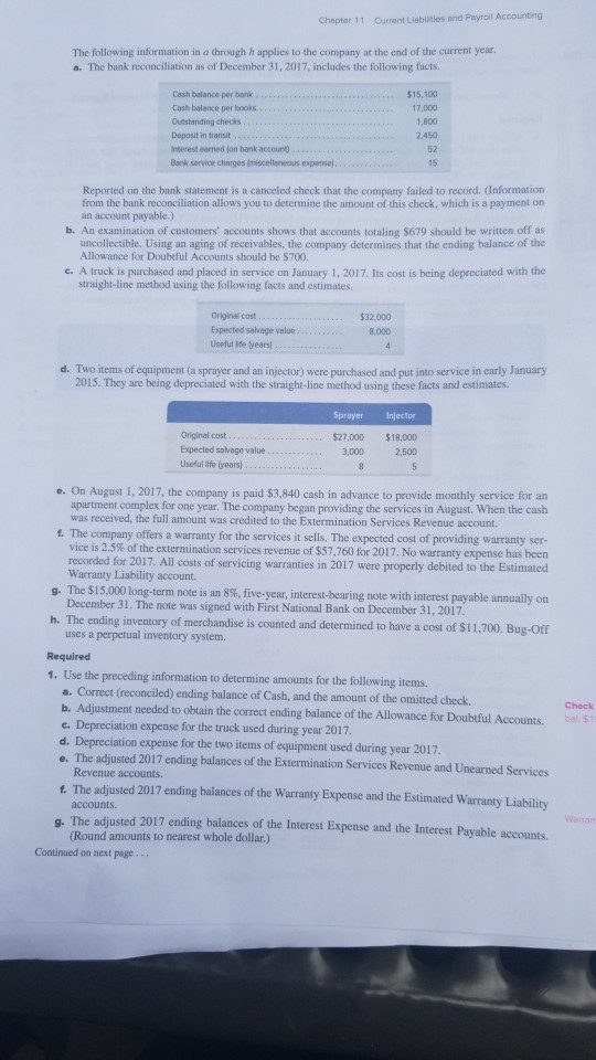 Solved Chapter 11 Current Liabilities and Payroll Accounting | Chegg.com