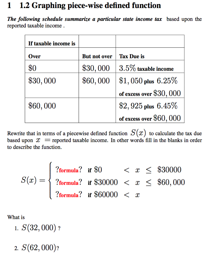 Solved 1 1.2 Graphing piece-wise defined function The | Chegg.com