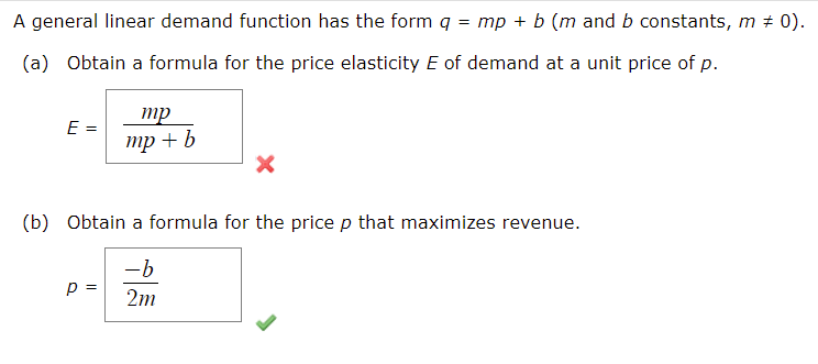 solved-a-general-linear-demand-function-has-the-form-q-mp-chegg