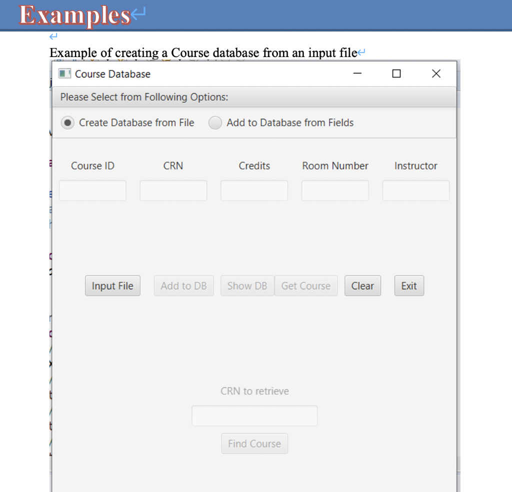 Course Recovery System Java CMSC204 Assignment #4 Assignment Description Most | Chegg.com