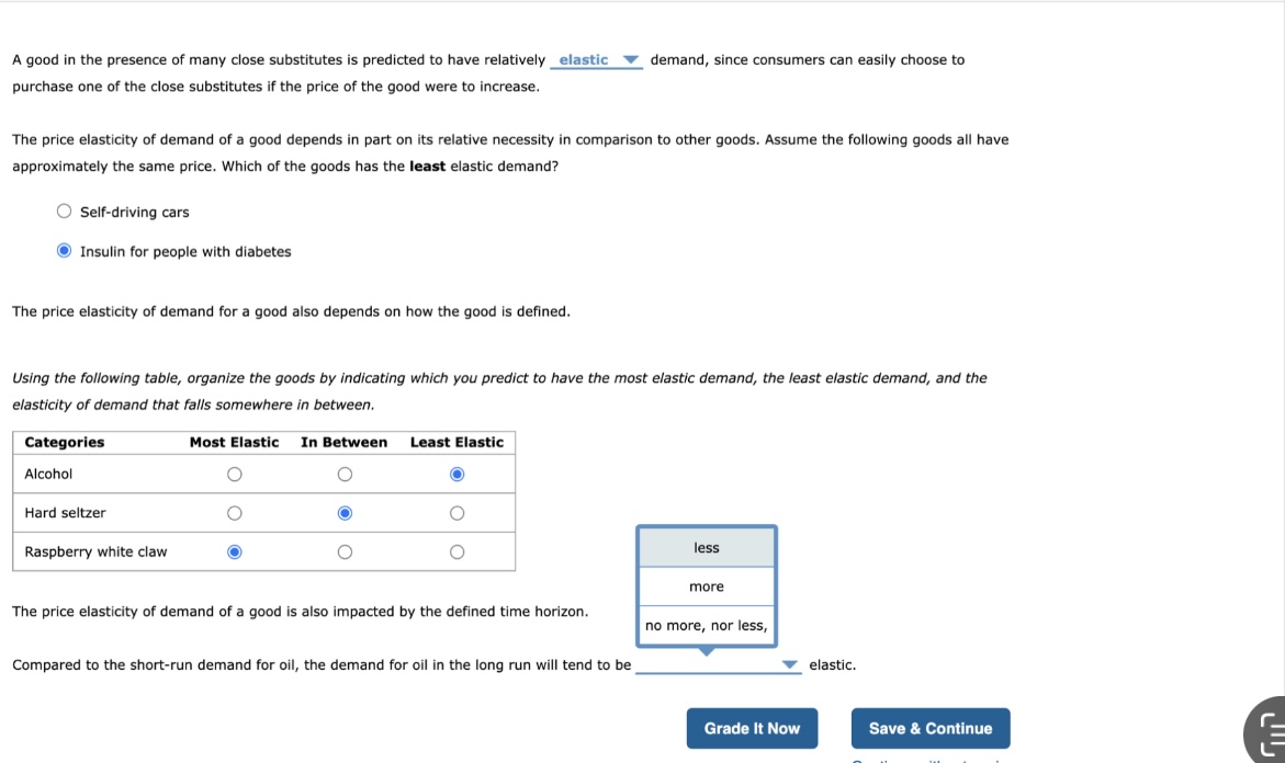 Solved A good in the presence of many close substitutes is | Chegg.com