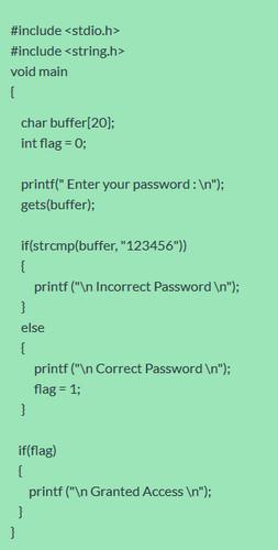 Solved C program used for authenticating a user to log into | Chegg.com