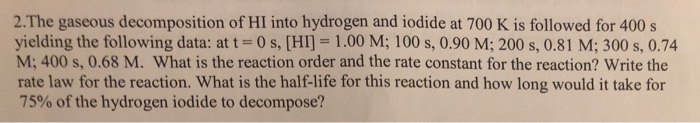 law of mass action cannot be applied to decomposition of gaseous hi