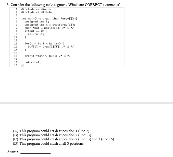 Solved 3. Consider the following code segment. Which are | Chegg.com