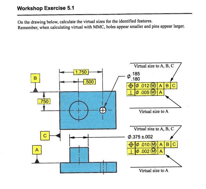 Solved Virtual Condition - Multiple Feature Control Frames | Chegg.com