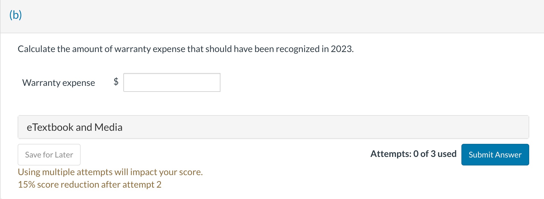 Solved Calculate the amount of warranty expense that should