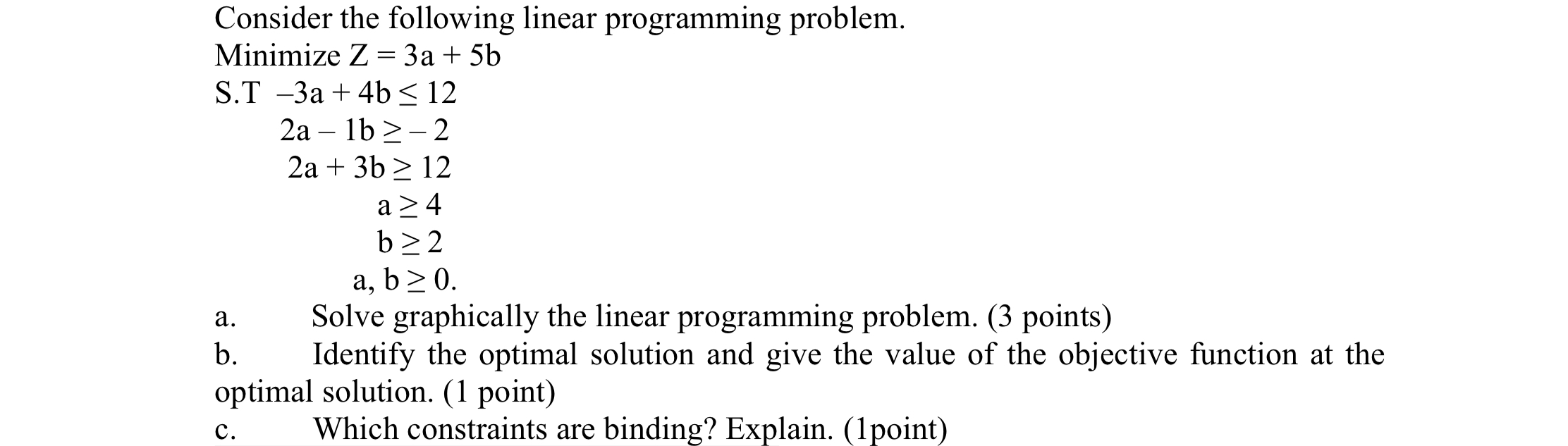 Solved Consider the following linear programming problem. | Chegg.com