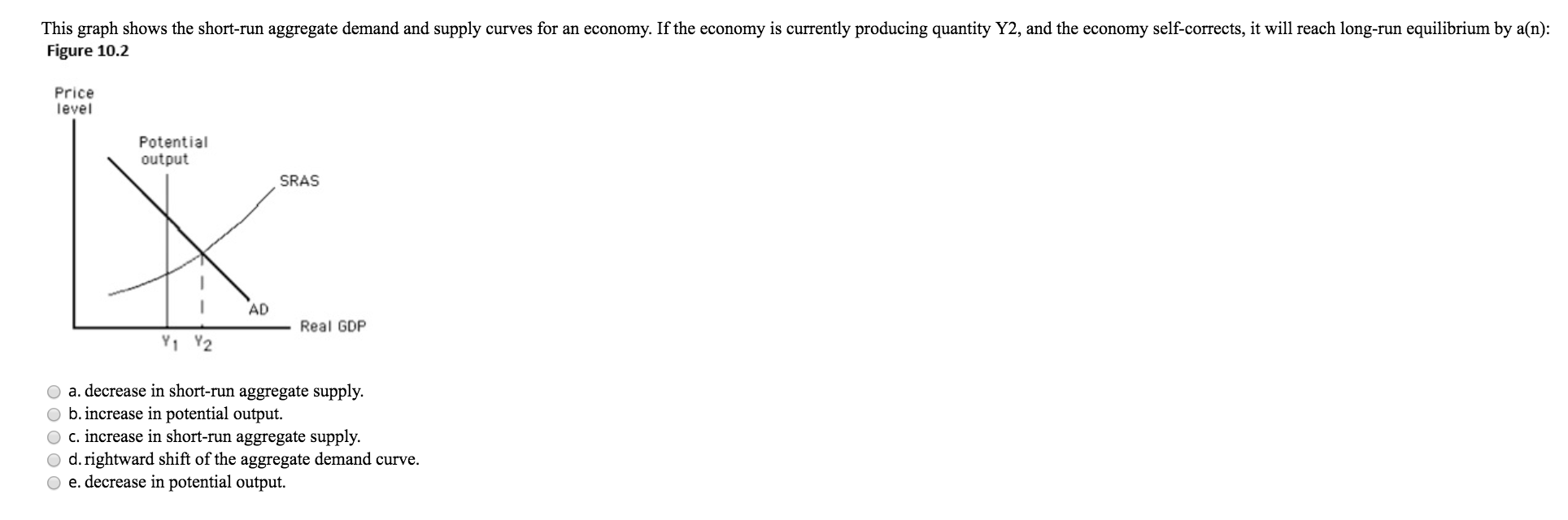 (solved) a decrease in aggregate demand in the short... Solved This graph shows the short-run aggregate demand and | Chegg.com