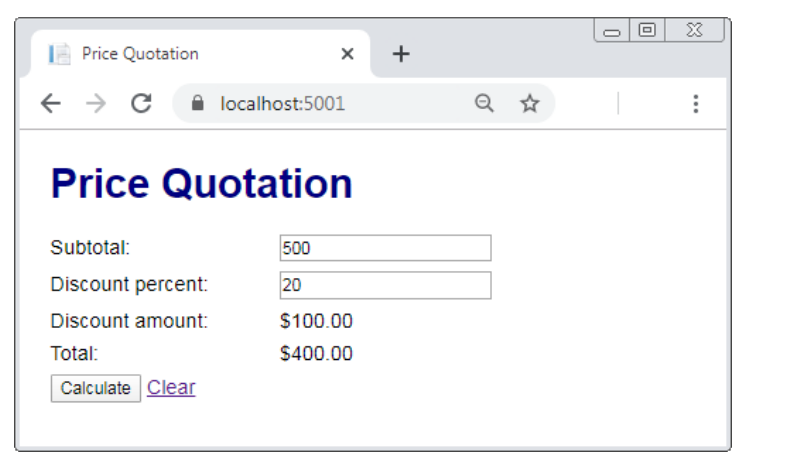 Solved Homework 2-1 ﻿Build the Price Quotation appFor this | Chegg.com