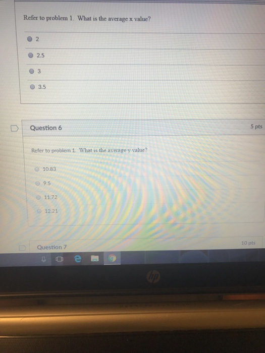 Solved Refer To Problem 1. What Is The Average X Value? O 