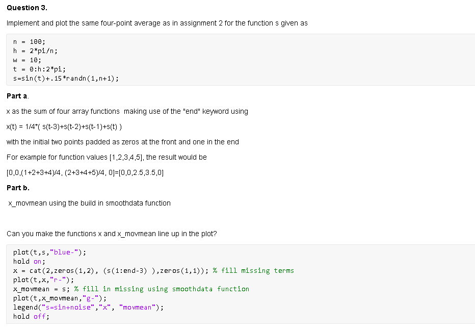 Solved Question 3. Implement and plot the same four-point | Chegg.com