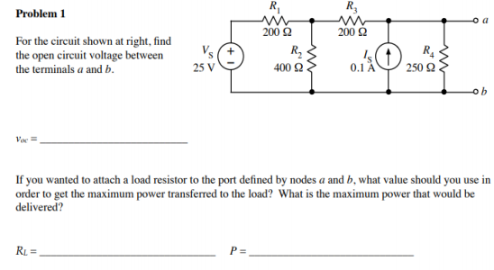 Solved Problem 1 ܬܢܠܘ 2002 For the circuit shown at right, | Chegg.com
