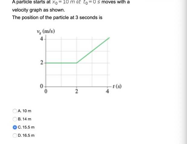 Solved A particle starts at Xo = 10 m at to = 0 s moves with | Chegg.com