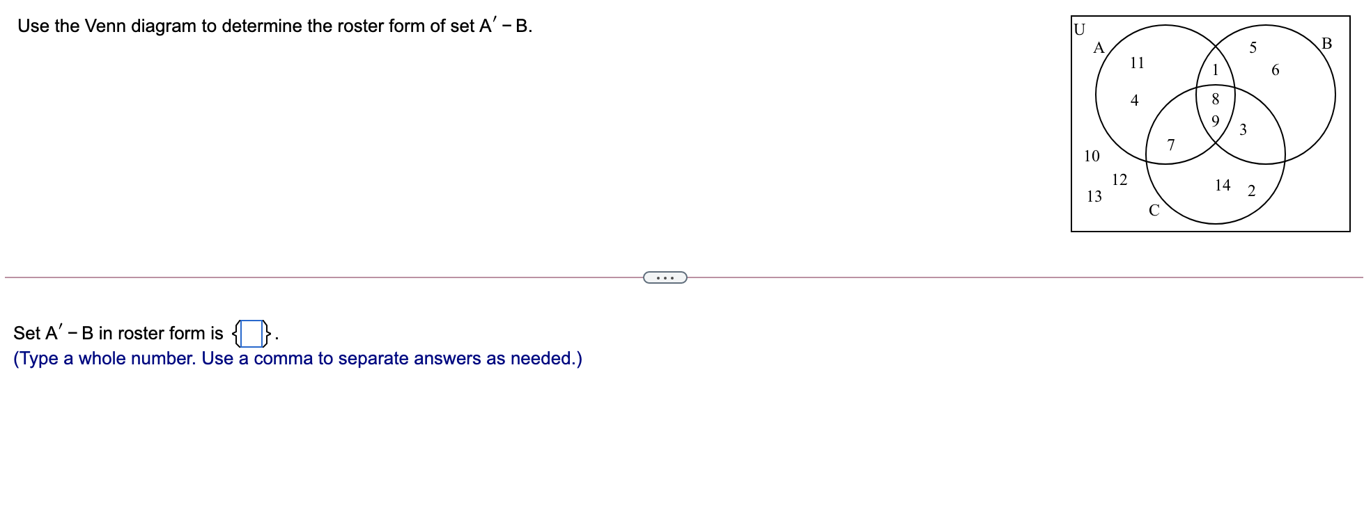 Solved Use The Venn Diagram To Determine The Roster Form Of | Chegg.com