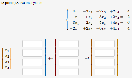 Solved (3 points) Solve the system | Chegg.com