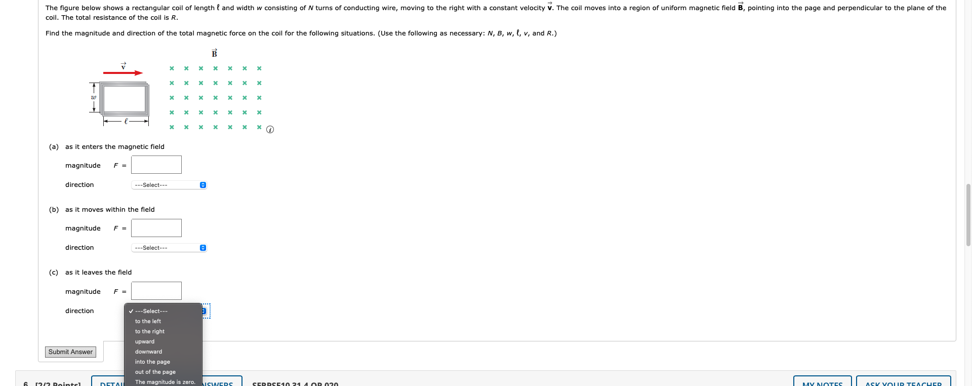Solved The figure below shows a rectangular coil of length I