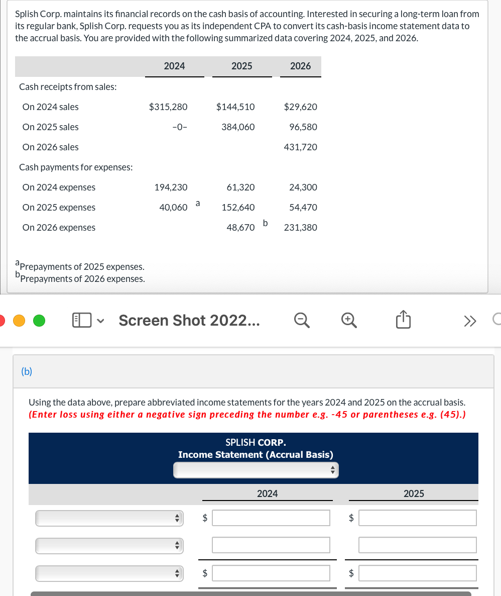 Solved Splish Corp. maintains its financial records on the | Chegg.com