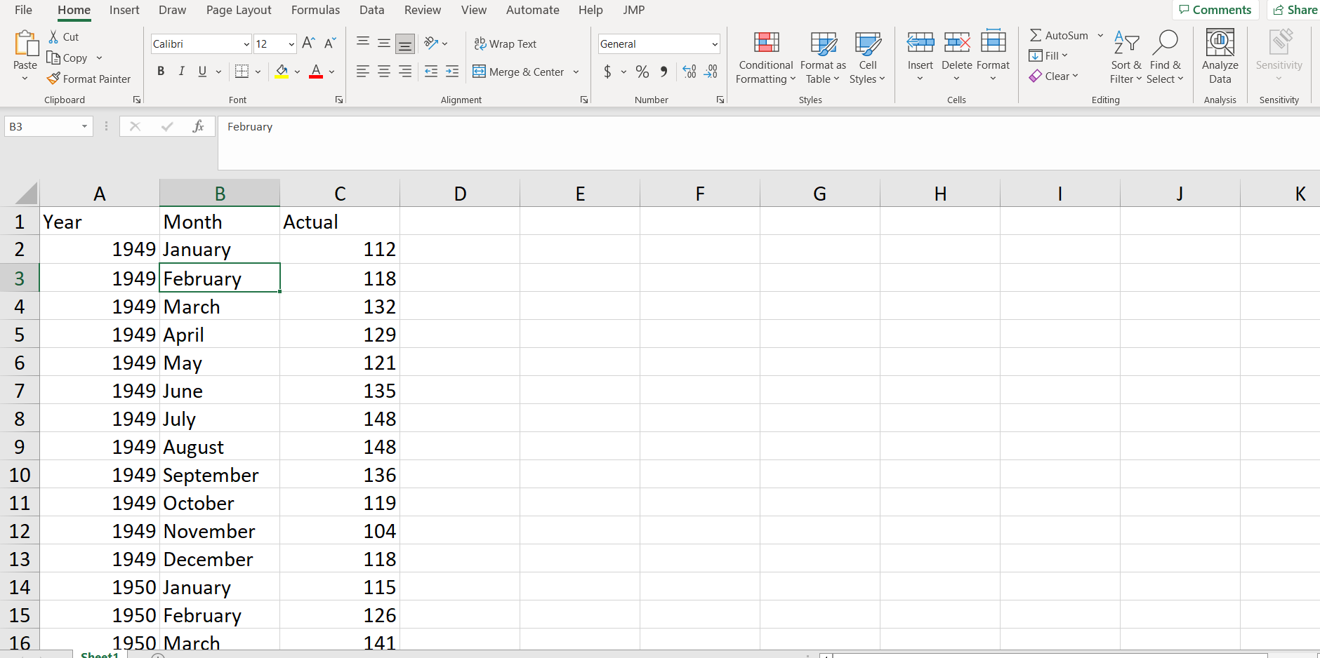 Solved In excel how do you write a formula for Jan-49 in a | Chegg.com