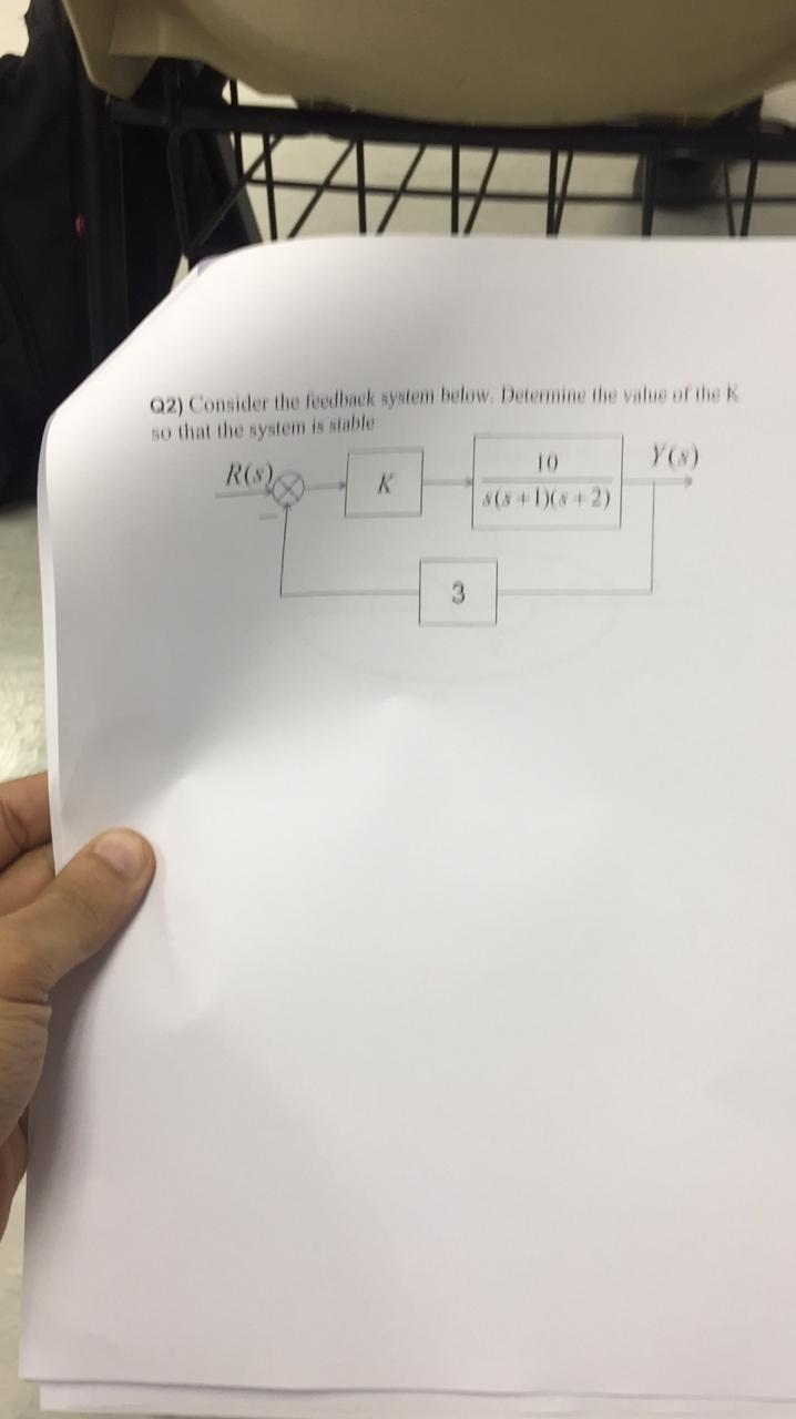 Solved Determine the value of K , which the system is stable | Chegg.com