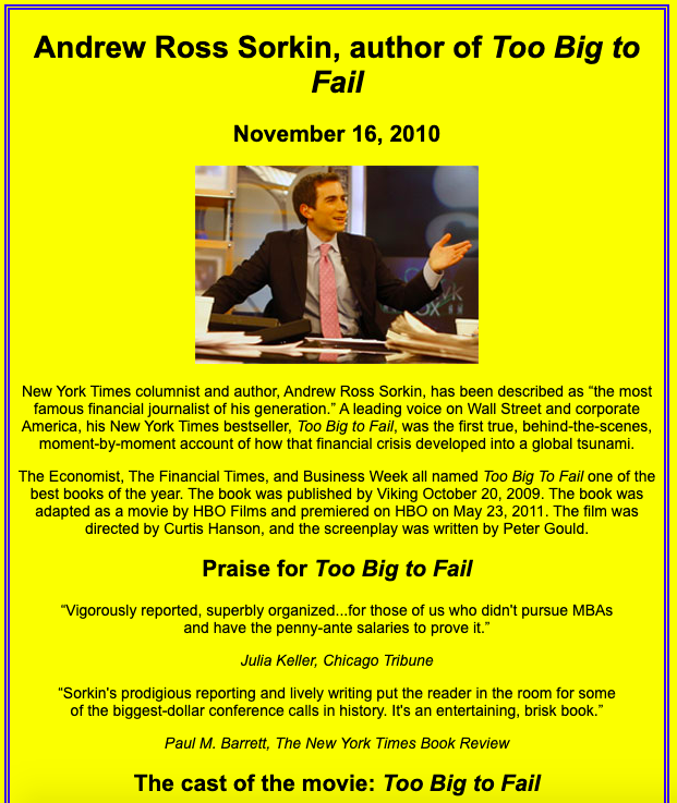 Too Big to Fail' on HBO - Review - The New York Times