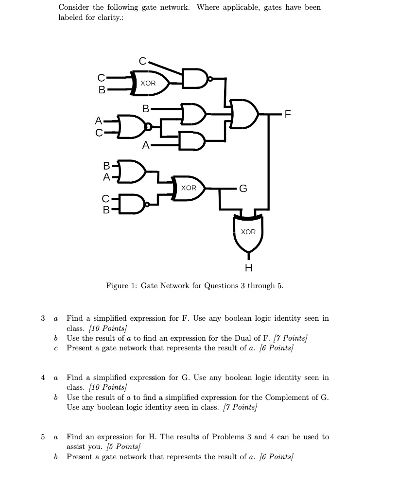 Solved Consider the following gate network. Where | Chegg.com