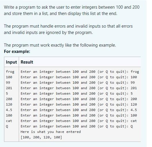 Solved Write a program to ask the user to enter integers | Chegg.com