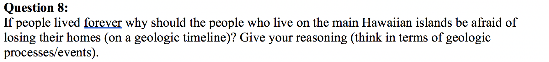 Solved Question 8: If people lived forever why should the | Chegg.com