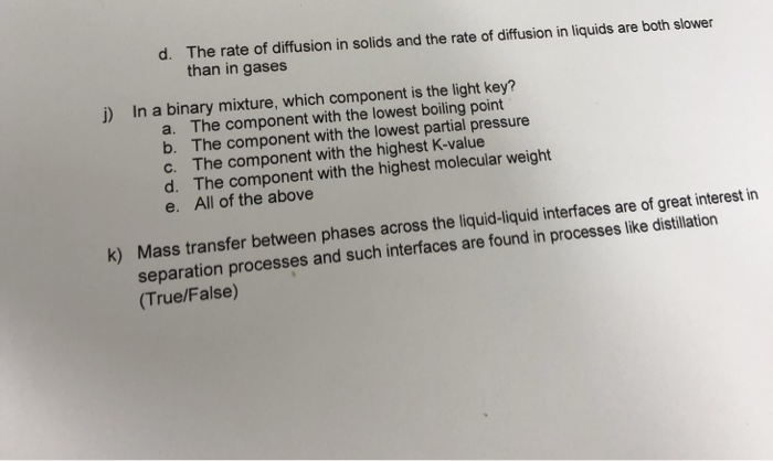Solved The rate of diffusion in solids and the rate of | Chegg.com