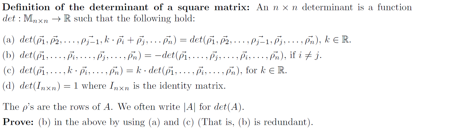 Solved Definition Of The Determinant Of A Square Matrix An Chegg Solved Definition Of The Determinant Of A Square Matrix An Chegg