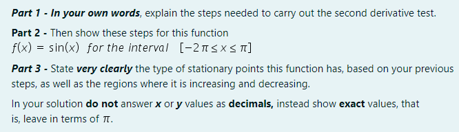 Solved Part 1 - In your own words, explain the steps needed | Chegg.com