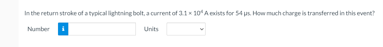 Solved In the return stroke of a typical lightning bolt, a | Chegg.com