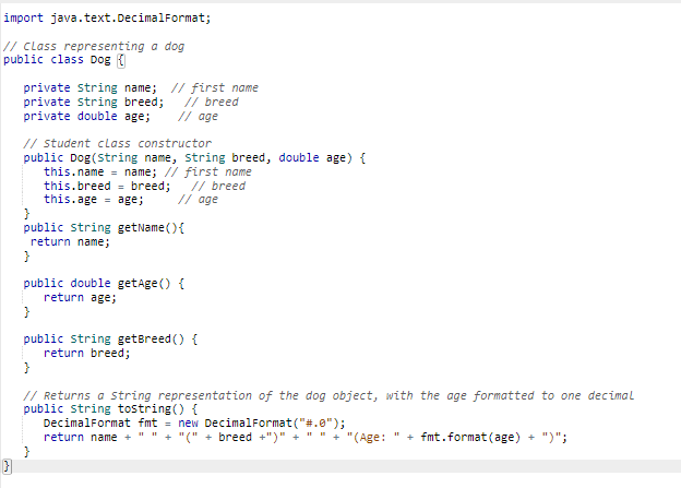 Solved Complete the Kennel class by implementing the | Chegg.com