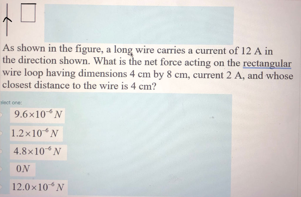 Solved As shown in the figure, a long wire carries a current | Chegg.com