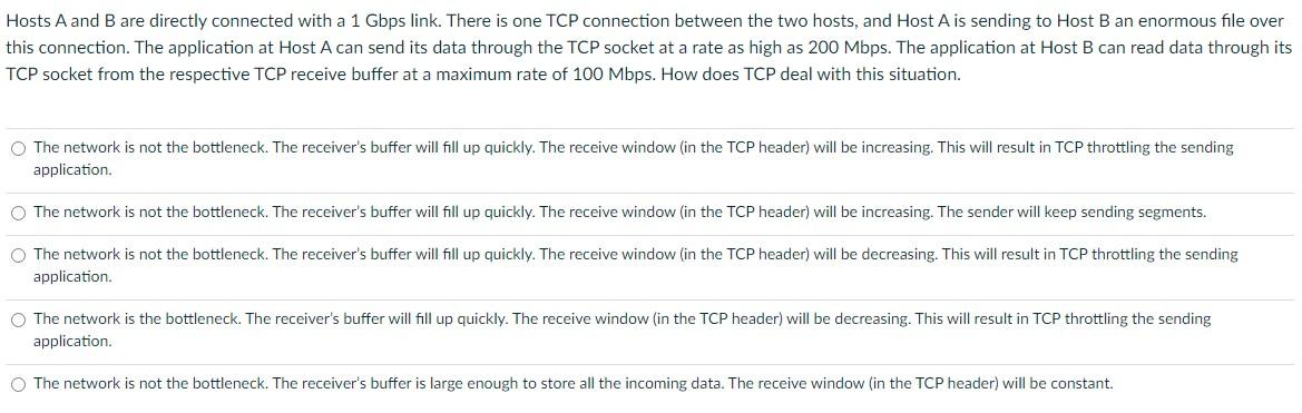 Solved Hosts A And B Are Directly Connected With A 1 Gbps | Chegg.com