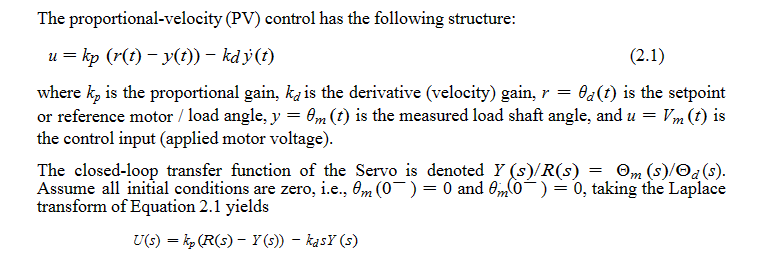 Figure 2.1: Block diagram of PID controlThe | Chegg.com
