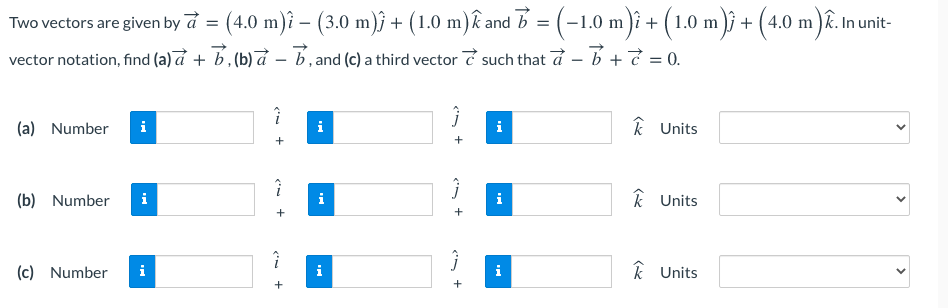 Solved Two Vectors Are Given By ă 4 0 M I 3 0 M ị Chegg Com