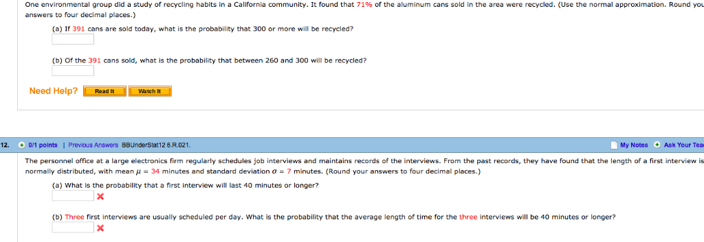 Solved One Environmental Group Did A Study Of Recycling | Chegg.com