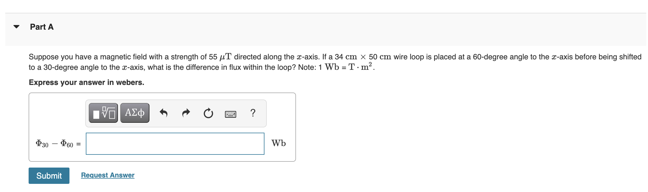 Solved Part A Suppose you have a magnetic field with a | Chegg.com