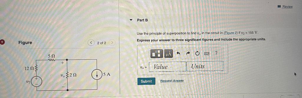 Solved Use the principle of superposition to find v in the | Chegg.com