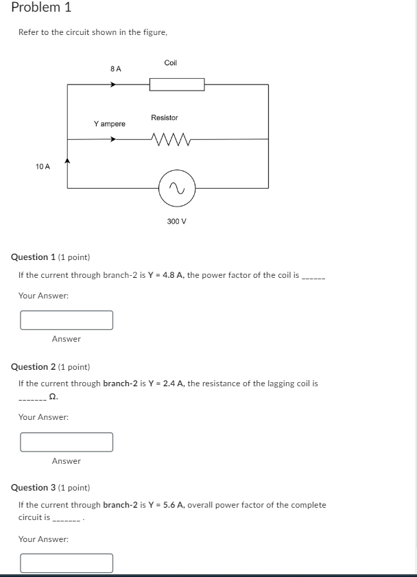 Solved Refer to the circuit shown in the figure, Question 1 | Chegg.com
