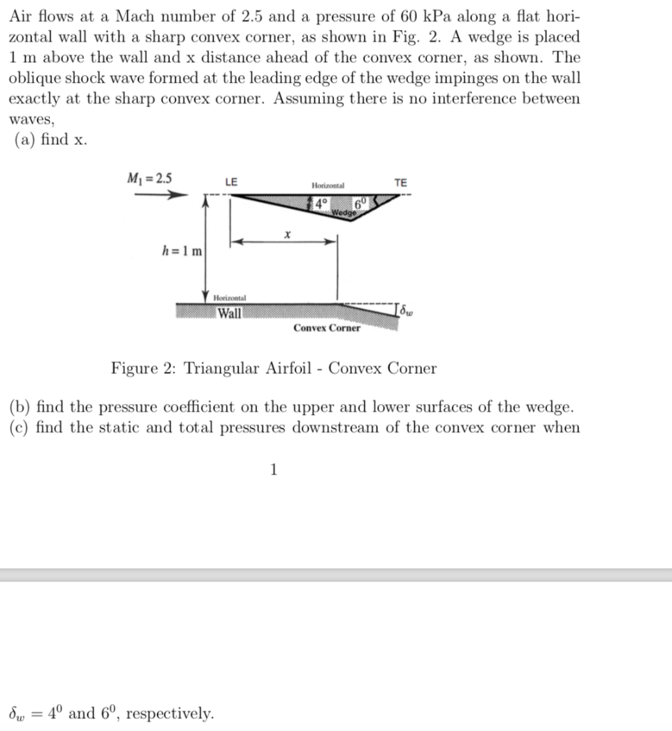 Solved Air flows at a Mach number of 2.5 and a pressure of | Chegg.com