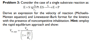 Solved Consider the case of a single substrate reaction as: | Chegg.com