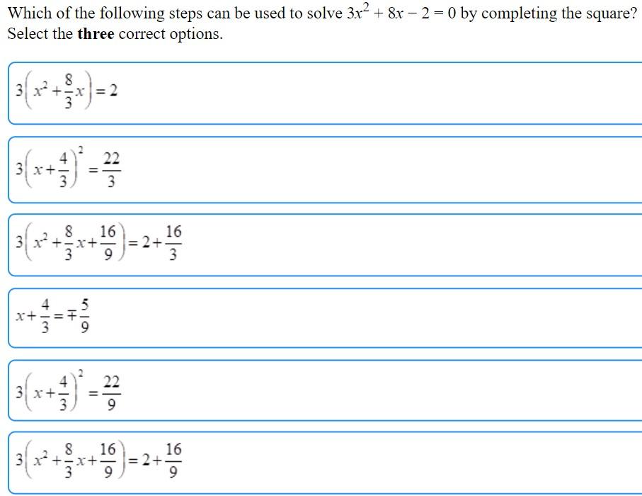 Solved Which Of The Following Steps Can Be Used To Solve | Chegg.com