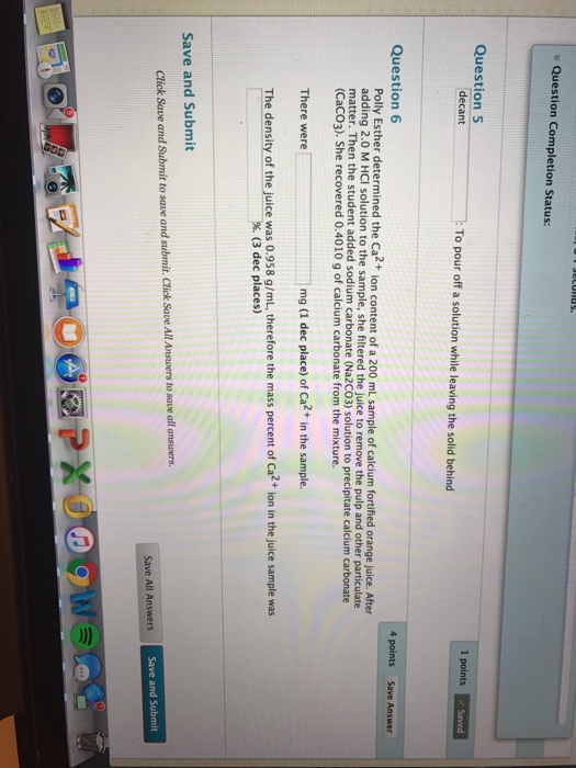 Solved Decant To pour off a solution while leaving the