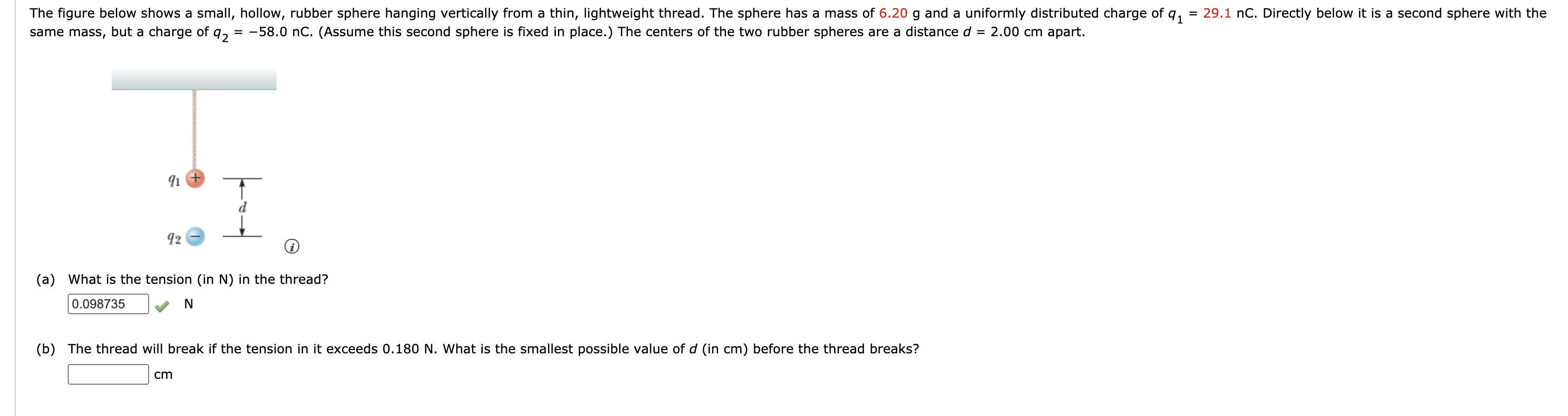 Solved The figure below shows a small, hollow, rubber sphere